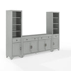 Ensemble buffet et bibliothèque 3 pièces - 15x97x67,63
