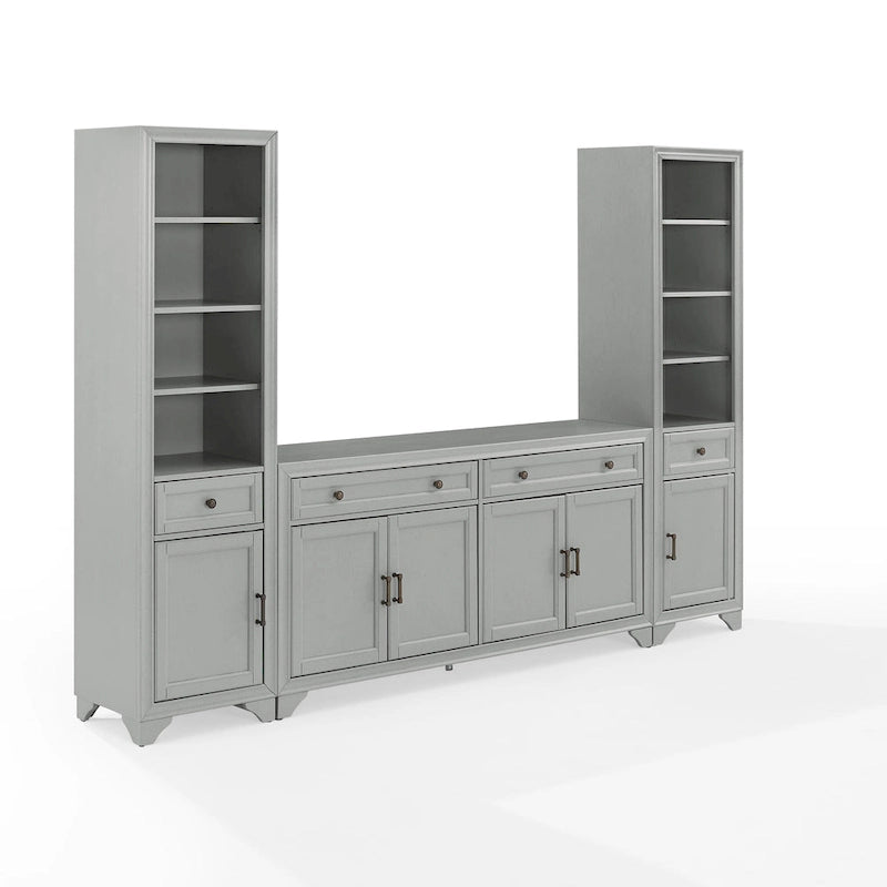 Ensemble buffet et bibliothèque 3 pièces - 15x97x67,63