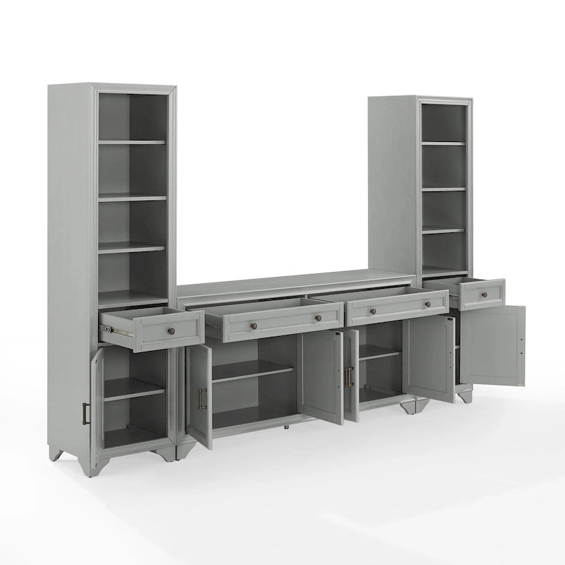 Ensemble buffet et bibliothèque 3 pièces - 15x97x67,63