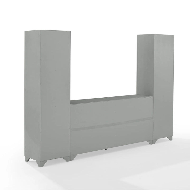Ensemble buffet et bibliothèque 3 pièces - 15x97x67,63