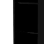 Meuble de Coiffeur sur Pied MDF Noir 5 Compartiments 1 Tiroir 1 Porte