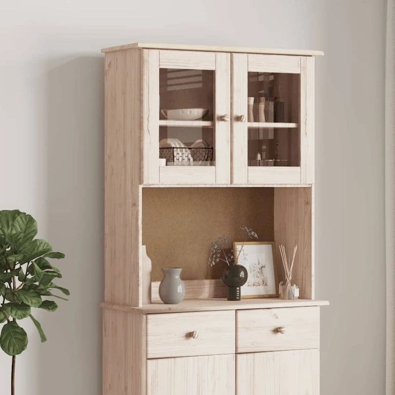 Commode 30.3x11.8x36.2 en Pin Massif - 30.3 x 11.8 x 36.2