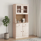 Commode 30.3x11.8x36.2 en Pin Massif - 30.3 x 11.8 x 36.2