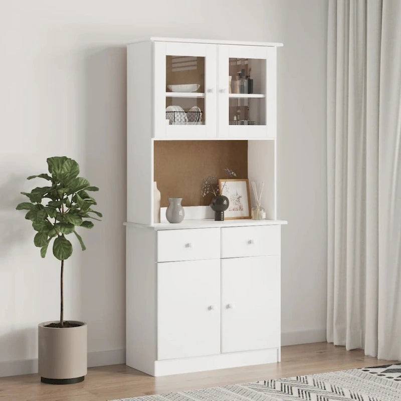 Commode 30.3x11.8x36.2 en Pin Massif - 30.3 x 11.8 x 36.2