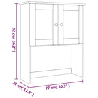 Commode 30.3x11.8x36.2 en Pin Massif - 30.3 x 11.8 x 36.2