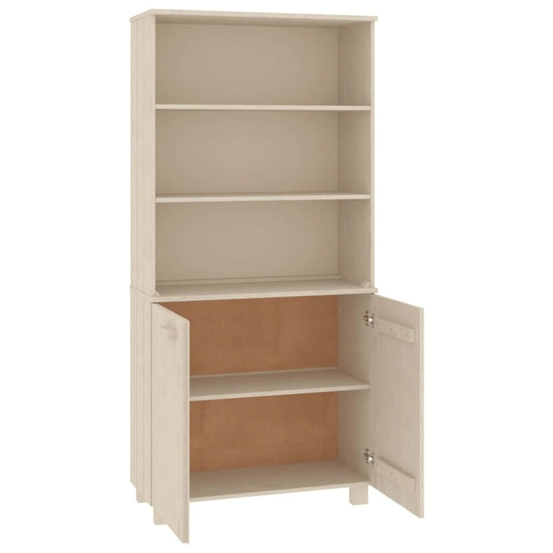 Étagère bibliothèque à tiroirs avec étagères de rangement Pin massif - 33,5 x 13,8 x 70,9