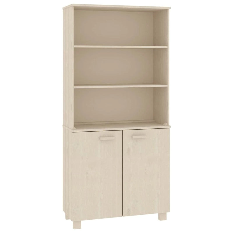 Étagère bibliothèque à tiroirs avec étagères de rangement Pin massif - 33,5 x 13,8 x 70,9