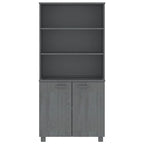 Étagère bibliothèque à tiroirs avec étagères de rangement Pin massif - 33,5 x 13,8 x 70,9