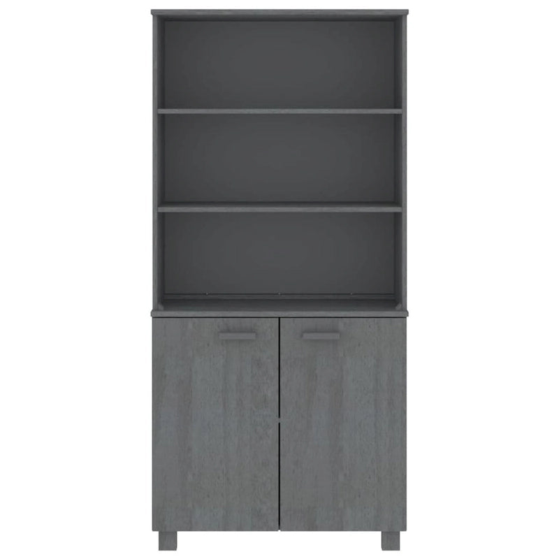 Étagère bibliothèque à tiroirs avec étagères de rangement Pin massif - 33,5 x 13,8 x 70,9