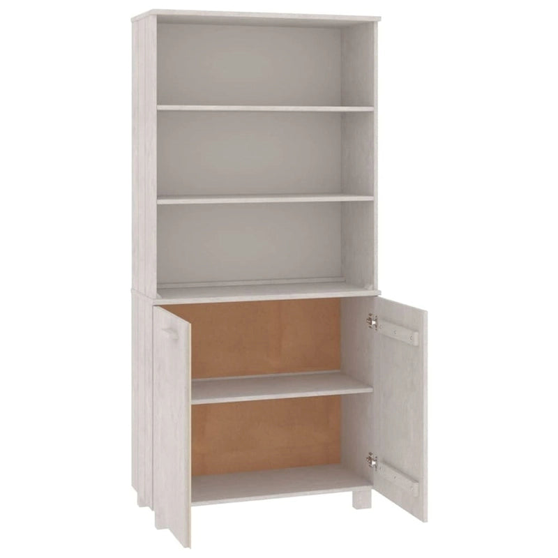 Étagère bibliothèque à tiroirs avec étagères de rangement Pin massif - 33,5 x 13,8 x 70,9
