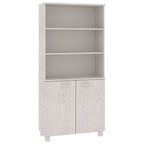 Étagère bibliothèque à tiroirs avec étagères de rangement Pin massif - 33,5 x 13,8 x 70,9