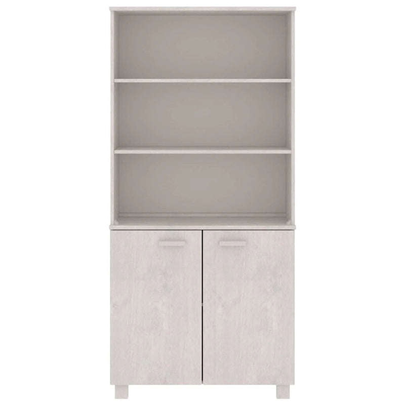 Étagère bibliothèque à tiroirs avec étagères de rangement Pin massif - 33,5 x 13,8 x 70,9