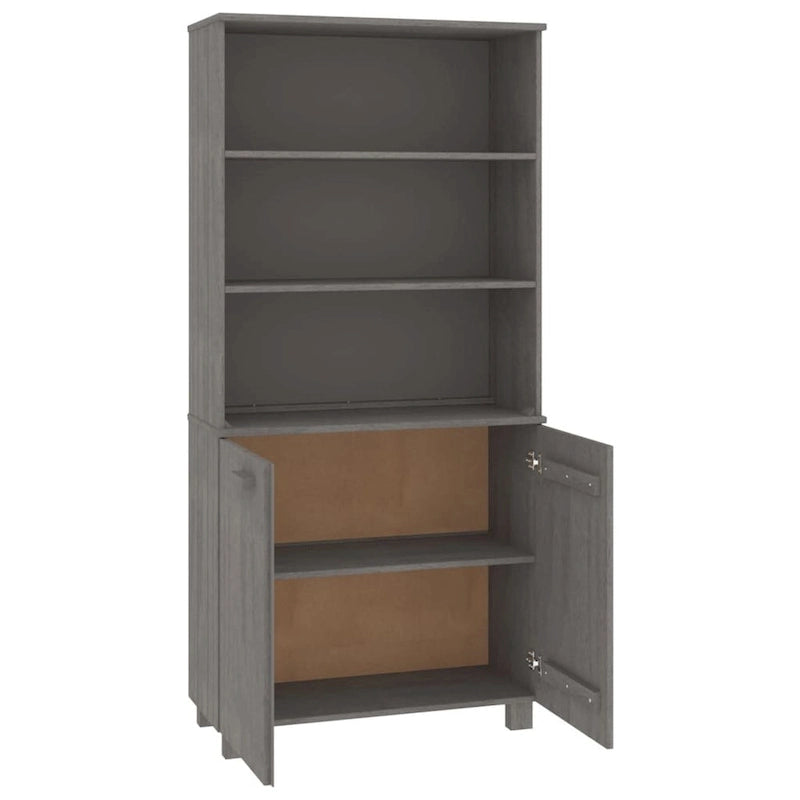Étagère bibliothèque à tiroirs avec étagères de rangement Pin massif - 33,5 x 13,8 x 70,9