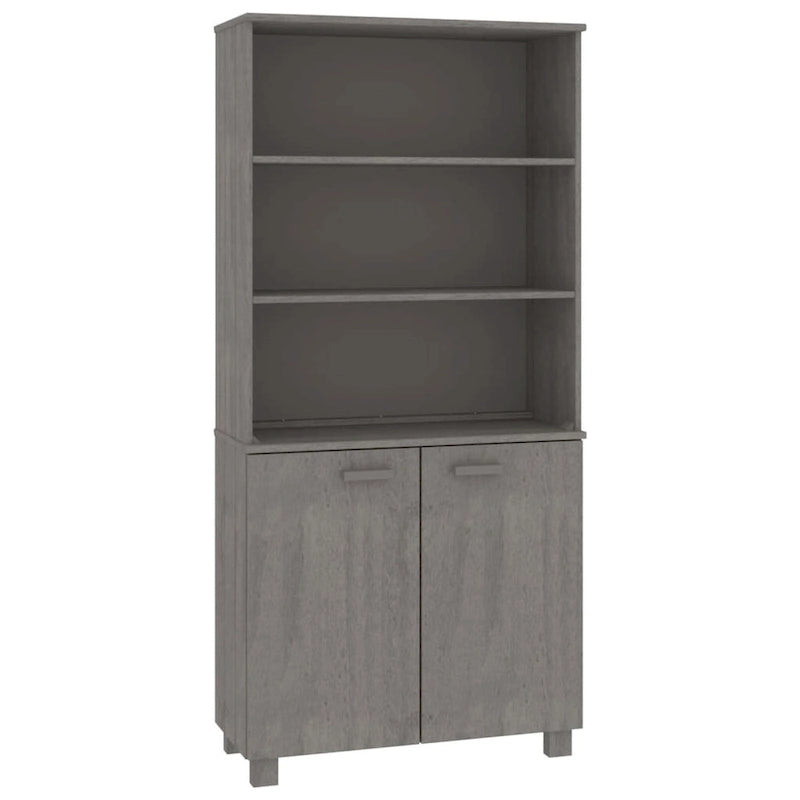 Étagère bibliothèque à tiroirs avec étagères de rangement Pin massif - 33,5 x 13,8 x 70,9