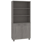 Étagère bibliothèque à tiroirs avec étagères de rangement Pin massif - 33,5 x 13,8 x 70,9