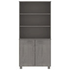 Étagère bibliothèque à tiroirs avec étagères de rangement Pin massif - 33,5 x 13,8 x 70,9