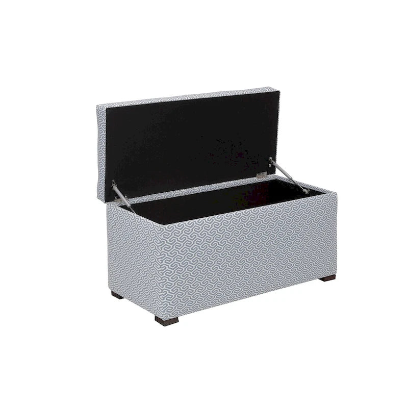 Banc coffre de rangement de salon de style transitionnel