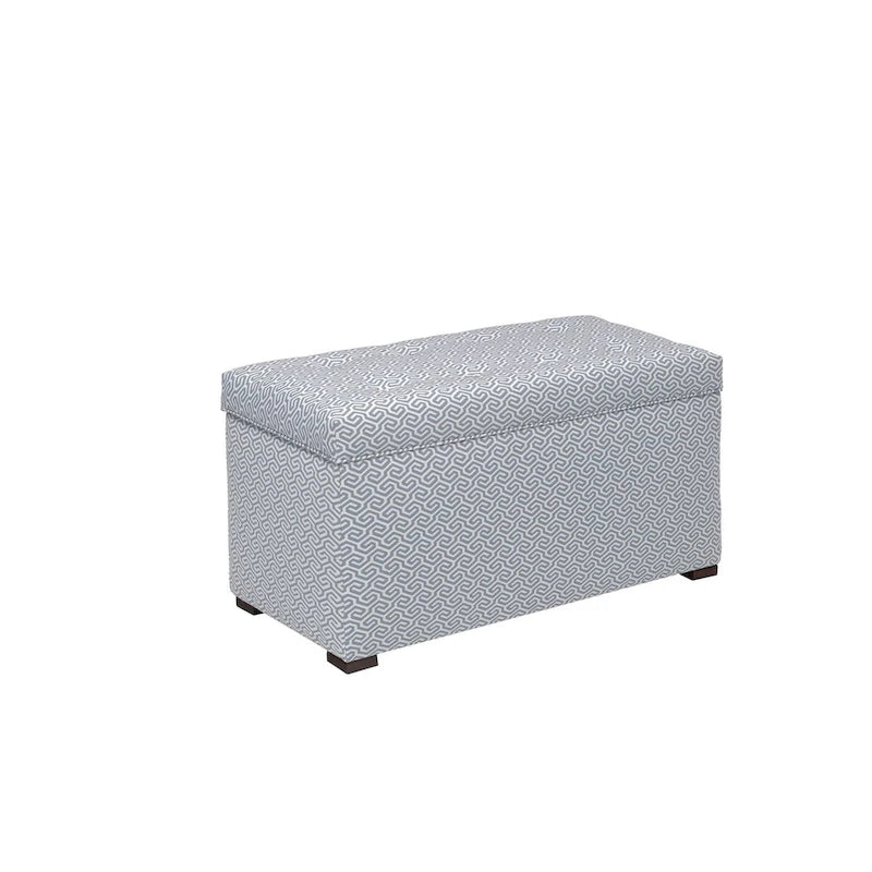 Banc coffre de rangement de salon de style transitionnel
