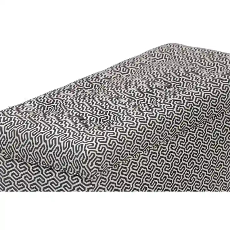 Banc coffre de rangement de salon de style transitionnel
