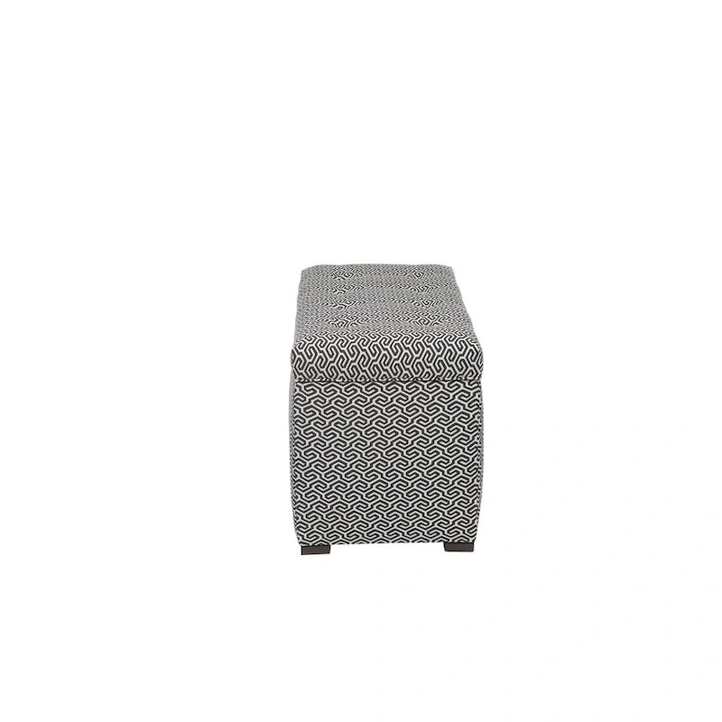 Banc coffre de rangement de salon de style transitionnel