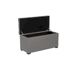 Banc coffre de rangement de salon de style transitionnel