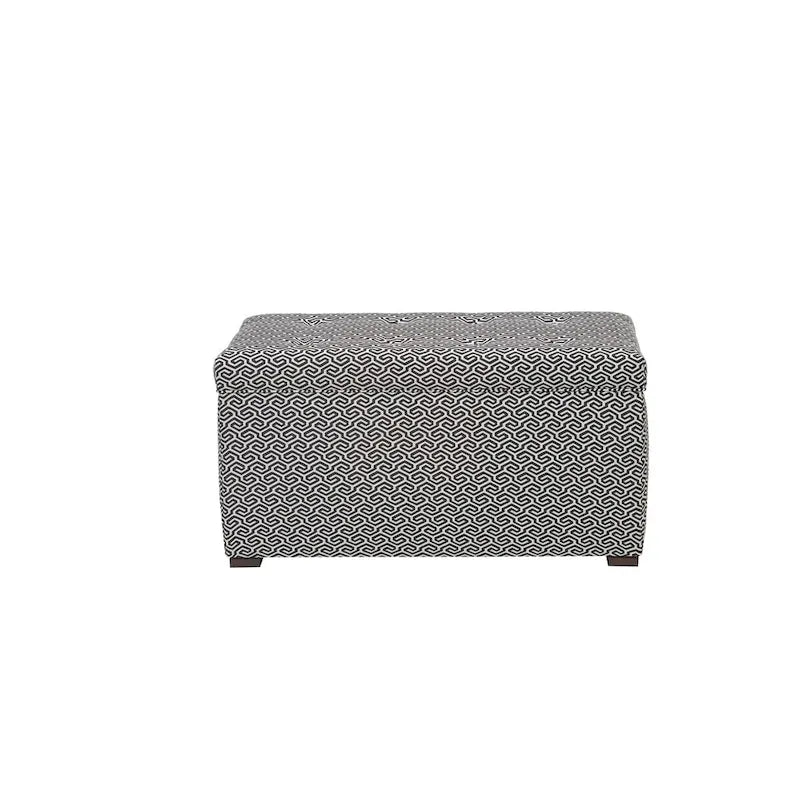 Banc coffre de rangement de salon de style transitionnel
