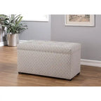 Banc coffre de rangement de salon de style transitionnel