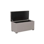 Banc coffre de rangement de salon de style transitionnel