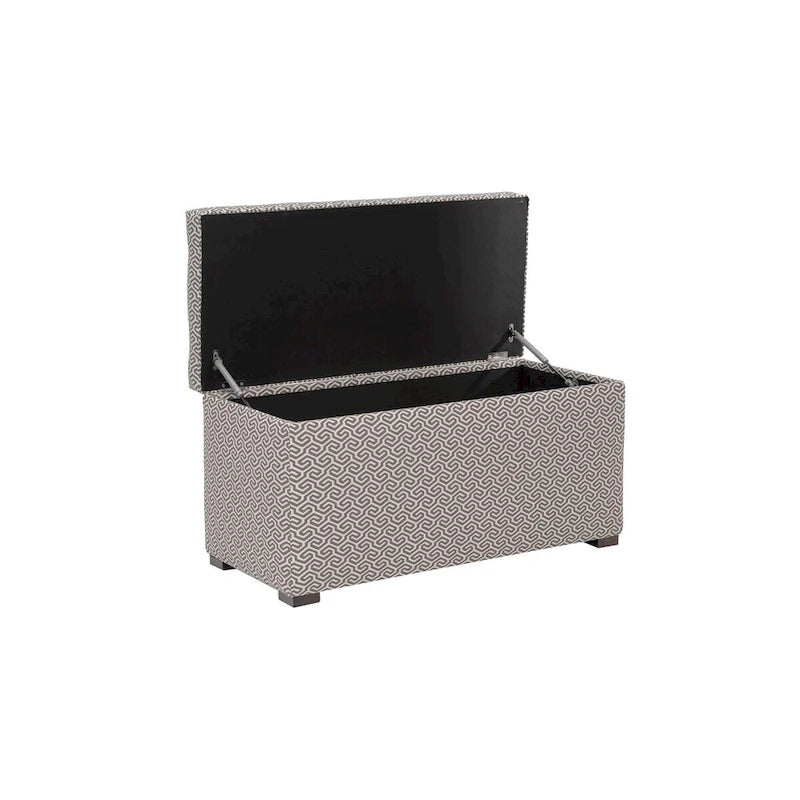 Banc coffre de rangement de salon de style transitionnel