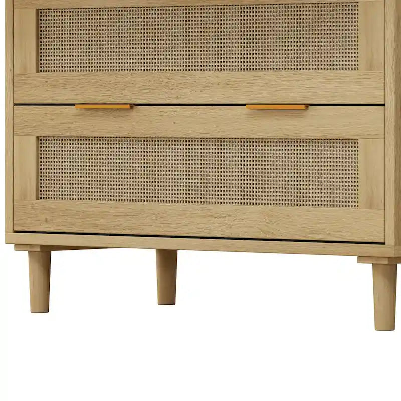 Commode 3 tiroirs en rotin avec tiroirs en rotin, pour chambre à coucher, salon, salle à manger, couloirs