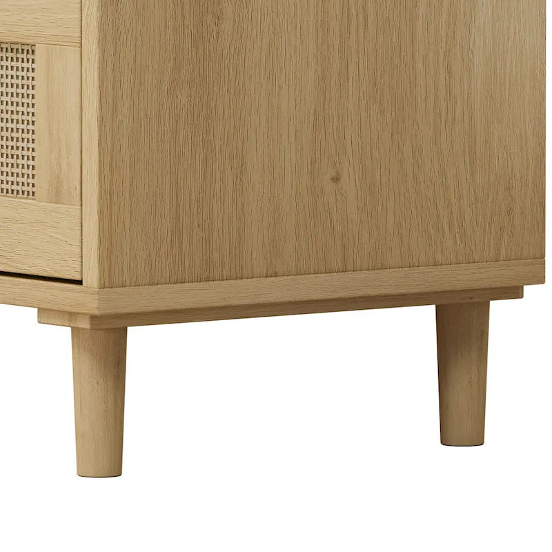 Commode 3 tiroirs en rotin avec tiroirs en rotin, pour chambre à coucher, salon, salle à manger, couloirs