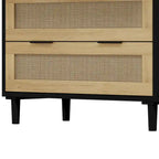 Commode 3 tiroirs en rotin avec tiroirs en rotin, pour chambre à coucher, salon, salle à manger, couloirs