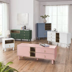 Meuble de rangement multifonctionnel avec porte, meuble de rangement moderne, meuble de rangement en bois, meuble à tiroirs avec poignée en cuir