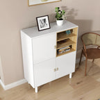 Meuble de rangement multifonctionnel avec porte, meuble de rangement moderne, meuble de rangement en bois, meuble à tiroirs avec poignée en cuir