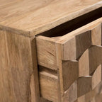 Commode moderne en bois à 3 tiroirs, meuble de rangement d'appoint - N/A