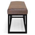 Banc ottoman rectangulaire contemporain de 44 pouces de large - 14,6 P x 44 L x 18,5 H