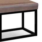 Banc ottoman rectangulaire contemporain de 44 pouces de large - 14,6 P x 44 L x 18,5 H