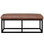 Banc ottoman rectangulaire contemporain de 44 pouces de large - 14,6 P x 44 L x 18,5 H