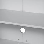 Bahut moderne avec grand espace de rangement, poignées et pieds en métal pour salon et salle à manger