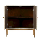 Meuble d'appoint 2 portes en bois style Mid-century Modern - Table basse d'entrée, rangement de chambre, buffet de cuisine, commode - 75 cm