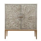 Meuble d'appoint 2 portes en bois style Mid-century Modern - Table basse d'entrée, rangement de chambre, buffet de cuisine, commode - 75 cm