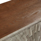 Meuble d'appoint 2 portes en bois style Mid-century Modern - Table basse d'entrée, rangement de chambre, buffet de cuisine, commode - 75 cm