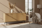 Bahut large de 160 cm avec motif géométrique