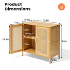 Buffet de cuisine Pellebant Boho Farmhouse avec portes et espace de rangement