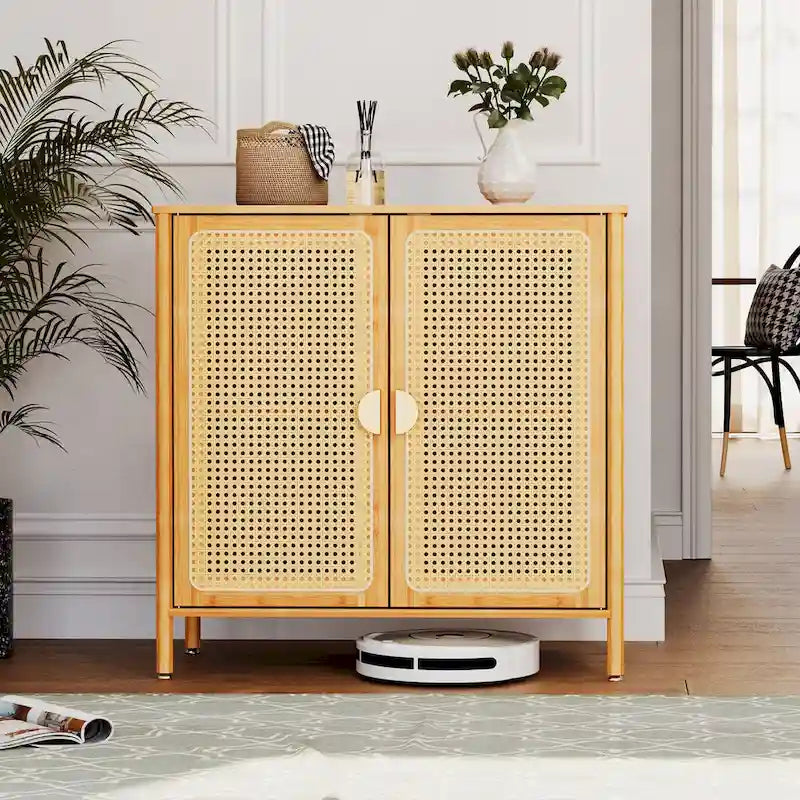 Buffet de cuisine Pellebant Boho Farmhouse avec portes et espace de rangement