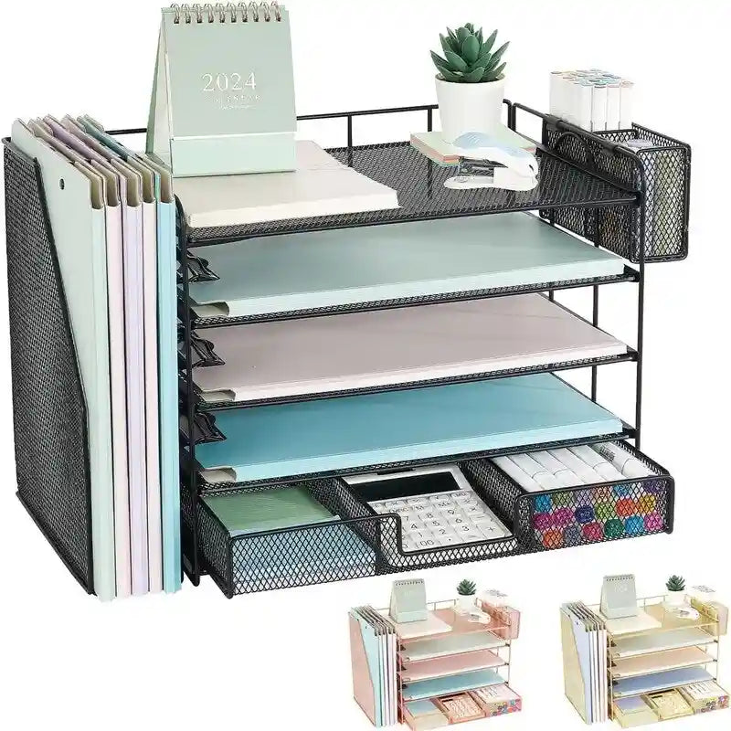 Accessoires de bureau 5 niveaux et bureau de travail - 16.15P x 9.45L x 11.25H