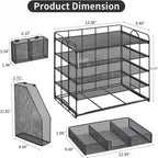 Accessoires de bureau 5 niveaux et bureau de travail - 16.15P x 9.45L x 11.25H