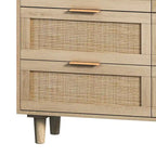 43.316-Meuble de rangement à tiroirs en rotin, pour chambre, salon, naturel
