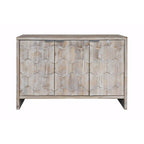 Meuble d'appoint 3 portes en bois de style fermette : Buffet de rangement