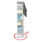 Armoire de rangement rotative Miroir pleine longueur Pivotant à 360 degrés - 169,2 cm (H) x 30,5 cm (L) x 36,6 cm (diamètre de la base)